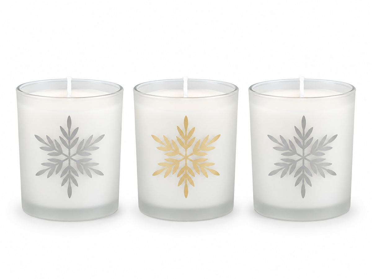 Bayberry Frosted Holiday Trio Candle Gift Set